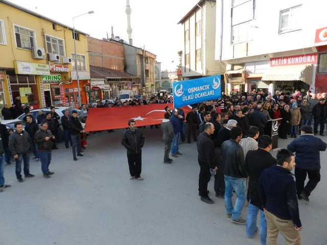 Ülkücüler Osmancık’ta protesto etti