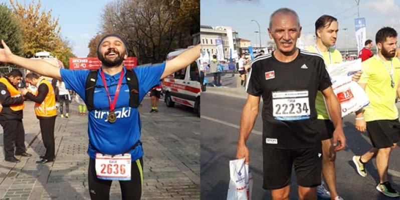 Baba-oğul İstanbul Maratonu'nda