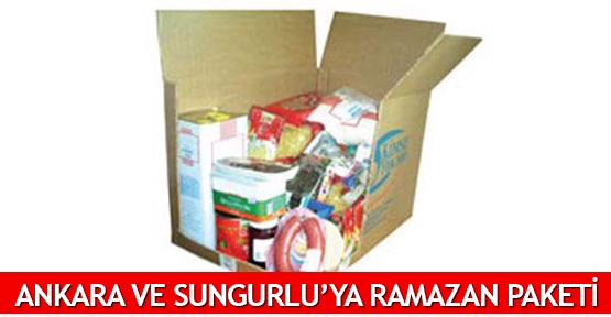  Ankara ve Sungurlu’ya Ramazan paketi