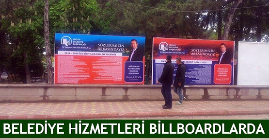  Belediye hizmetleri billboardlarda