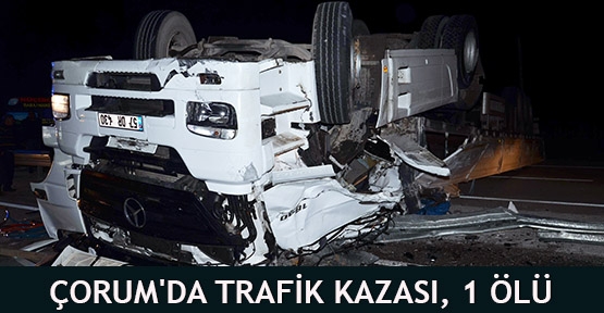 Çorum'da Trafik Kazası:1 Ölü