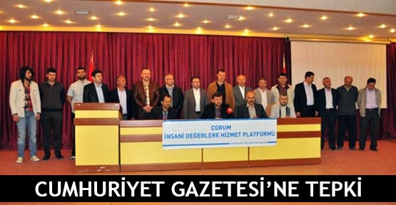  Cumhuriyet Gazetesi’ne tepki