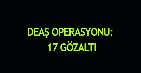 DEAŞ operasyonu: 17 gözaltı