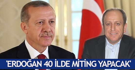 'Erdoğan 40 ilde miting yapacak'