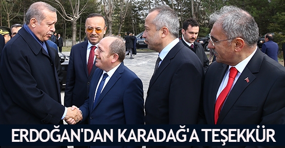 Erdoğan'dan Karadağ'a teşekkür