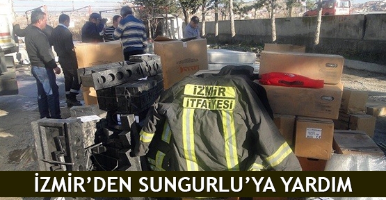  İzmir’den Sungurlu’ya yardım