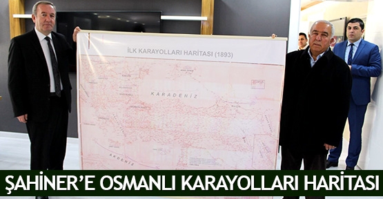  Şahiner’e Osmanlı karayolları haritası