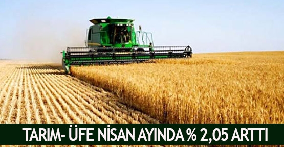 Tarım- ÜFE Nisan ayında % 2,05 arttı