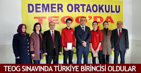  TEOG sınavında Türkiye birincisi oldular