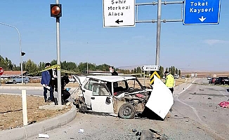 Alaca Mezbahane Kavşağı'nda kaza, 1 ölü