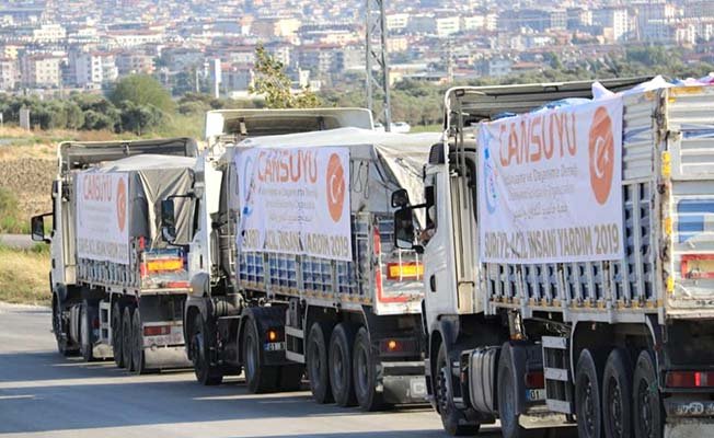 8 tır insani yardım yola çıktı