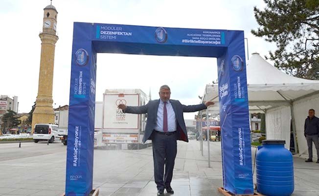 Çorum’a Dezenfekte Tüneli