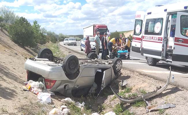 Otomobil su kanalına uçtu