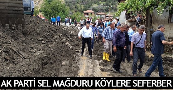  AK Parti sel mağduru köylere seferber