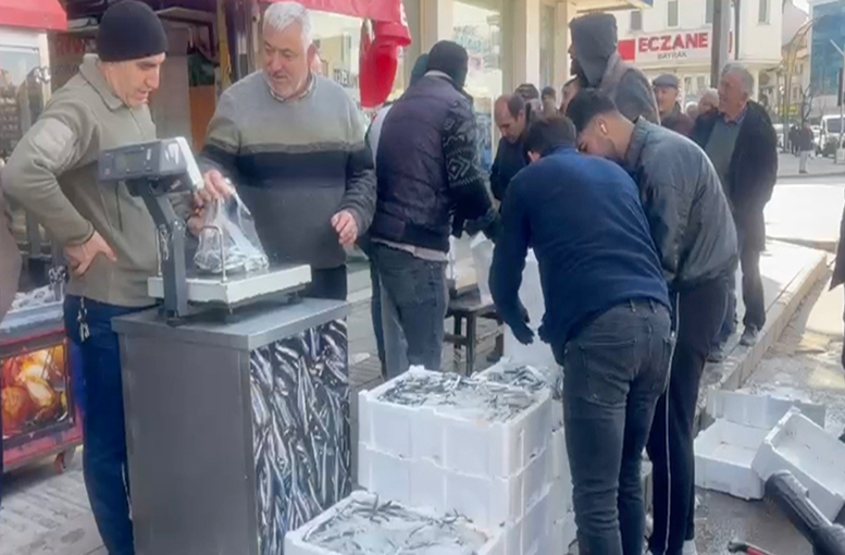 Baba-oğul 100 kasa balık dağıttı