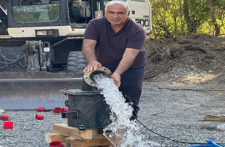 Başkan suyu buldu