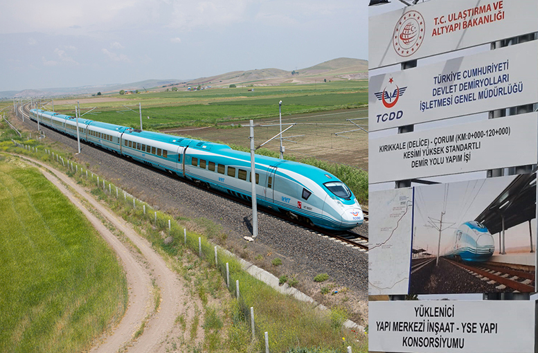 Çorum’a demiryolu inşaatının tabelası dikildi