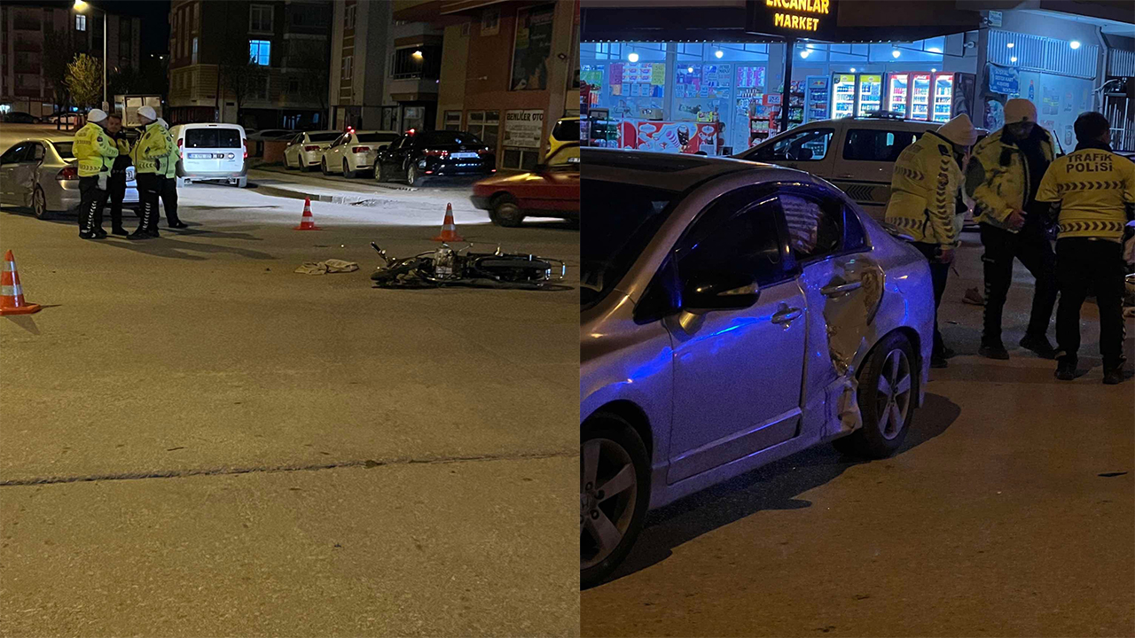 Çorum’da kaza, motosiklet sürücü ağır yaralandı