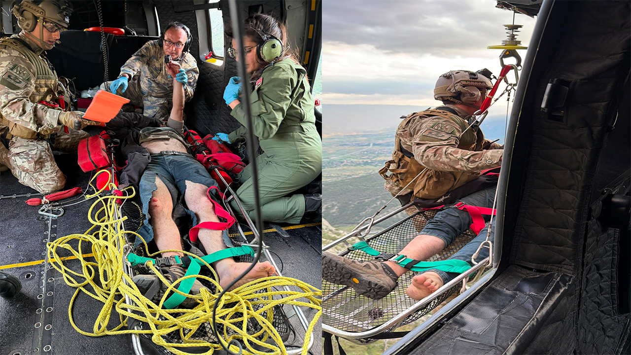 Dağ yürüyüşünde mahsur kaldı, askeri helikopter kurtardı