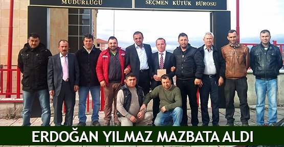  Erdoğan Yılmaz mazbata aldı