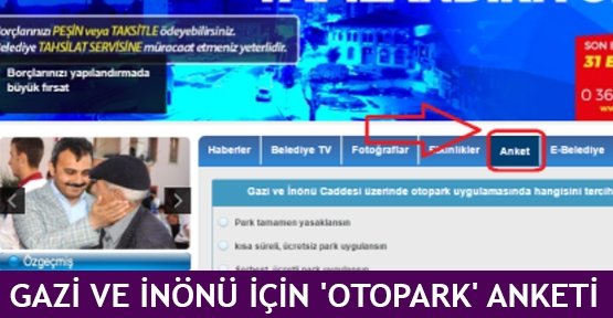  Gazi ve İnönü için 'otopark' anketi